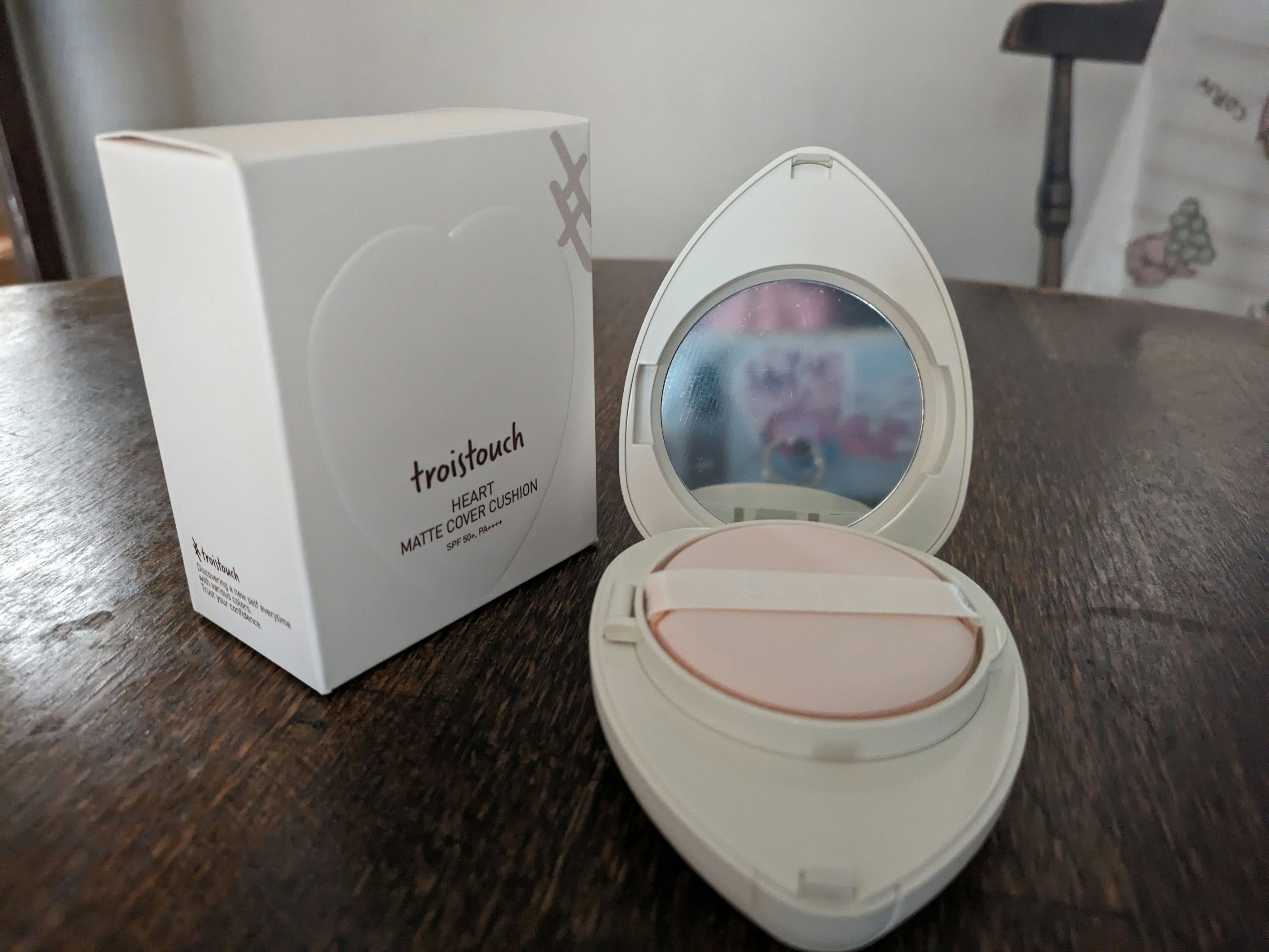 トワタッチ ハートクッション マットカバー 21 ベージュ本体/troistouch/クッションファンデーションを使ったクチコミ（1枚目）