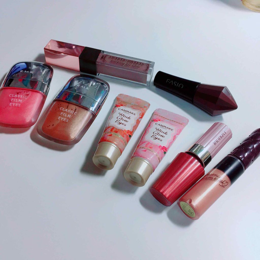 スパークリングアイグロス 03 グレイッシュブラウン/スウィーツ スウィーツ/リキッドアイシャドウを使ったクチコミ（1枚目）