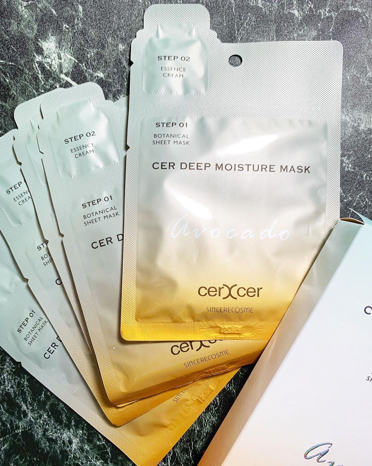 ディープモイスチャー マスク　(ケアクリーム付き)/cerXcer/シートマスク・パックを使ったクチコミ（2枚目）