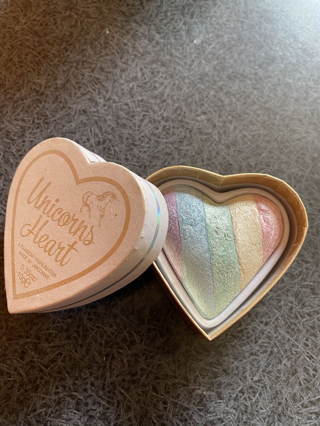 ハートハイライター ユニコーンハート/MAKEUP REVOLUTION/パウダーハイライトを使ったクチコミ（1枚目）