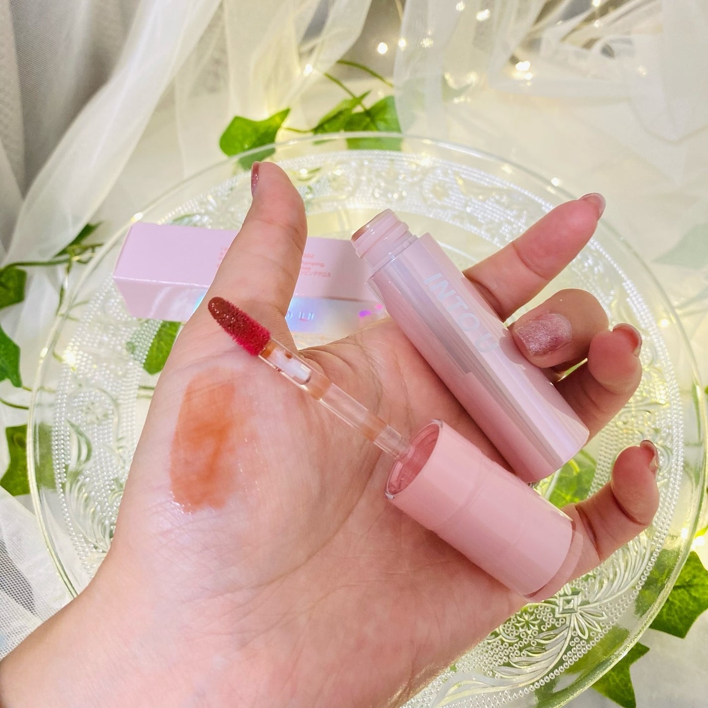 ジューシーパンピンググロス/INTO U/リップグロスを使ったクチコミ(6枚目)