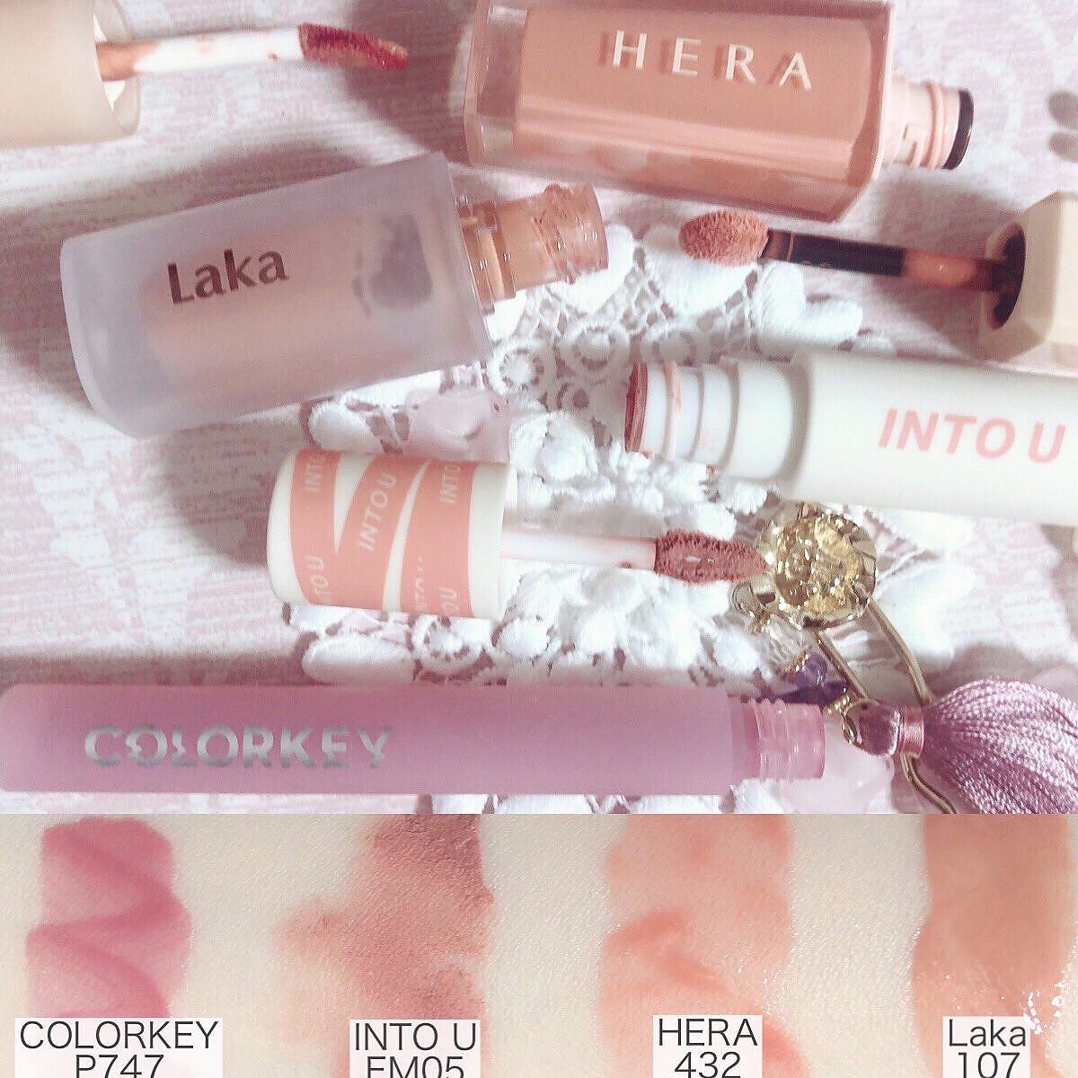 スーパーマットリップ＆チークマッド/INTO U/口紅を使ったクチコミ（2枚目）