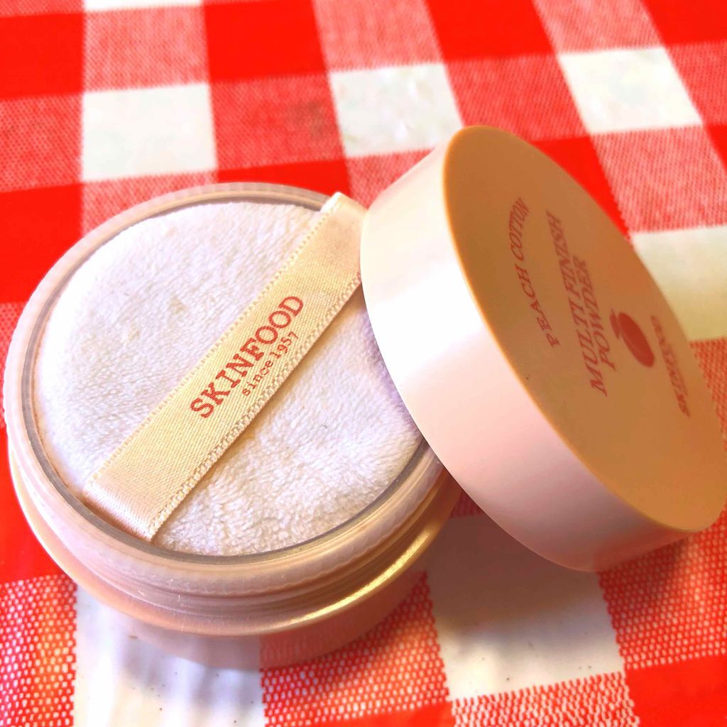 ピーチコットン マルチフィニッシュパウダー/SKINFOOD/ルースパウダーを使ったクチコミ（2枚目）