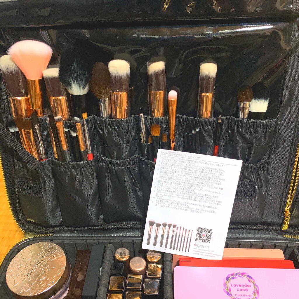 貴族のゴールド メイクブラシ11本セット 化粧ポーチ付き/SIXPLUS/メイクブラシを使ったクチコミ（1枚目）