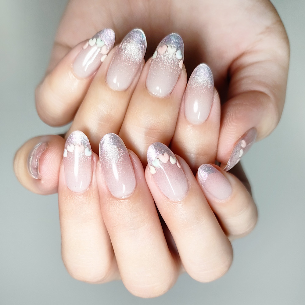 セミキュアジェルネイル（ハンド）/ohora/ネイルシールを使ったクチコミ（1枚目）