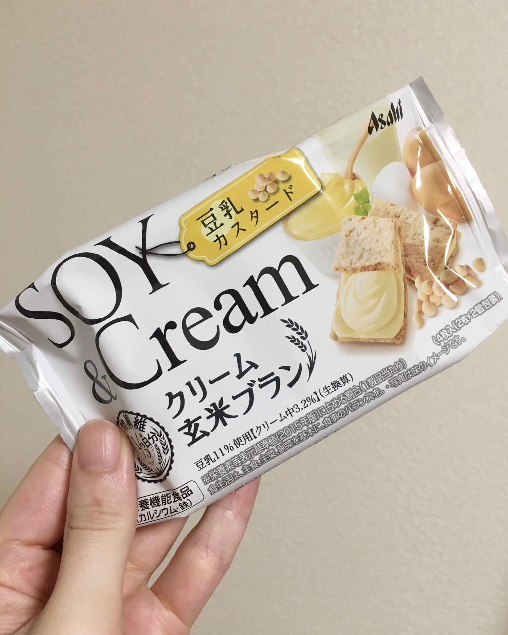 バランスアップクリーム玄米ブラン	 豆乳カスタード/アサヒフードアンドヘルスケア/バランス栄養食を使ったクチコミ（1枚目）
