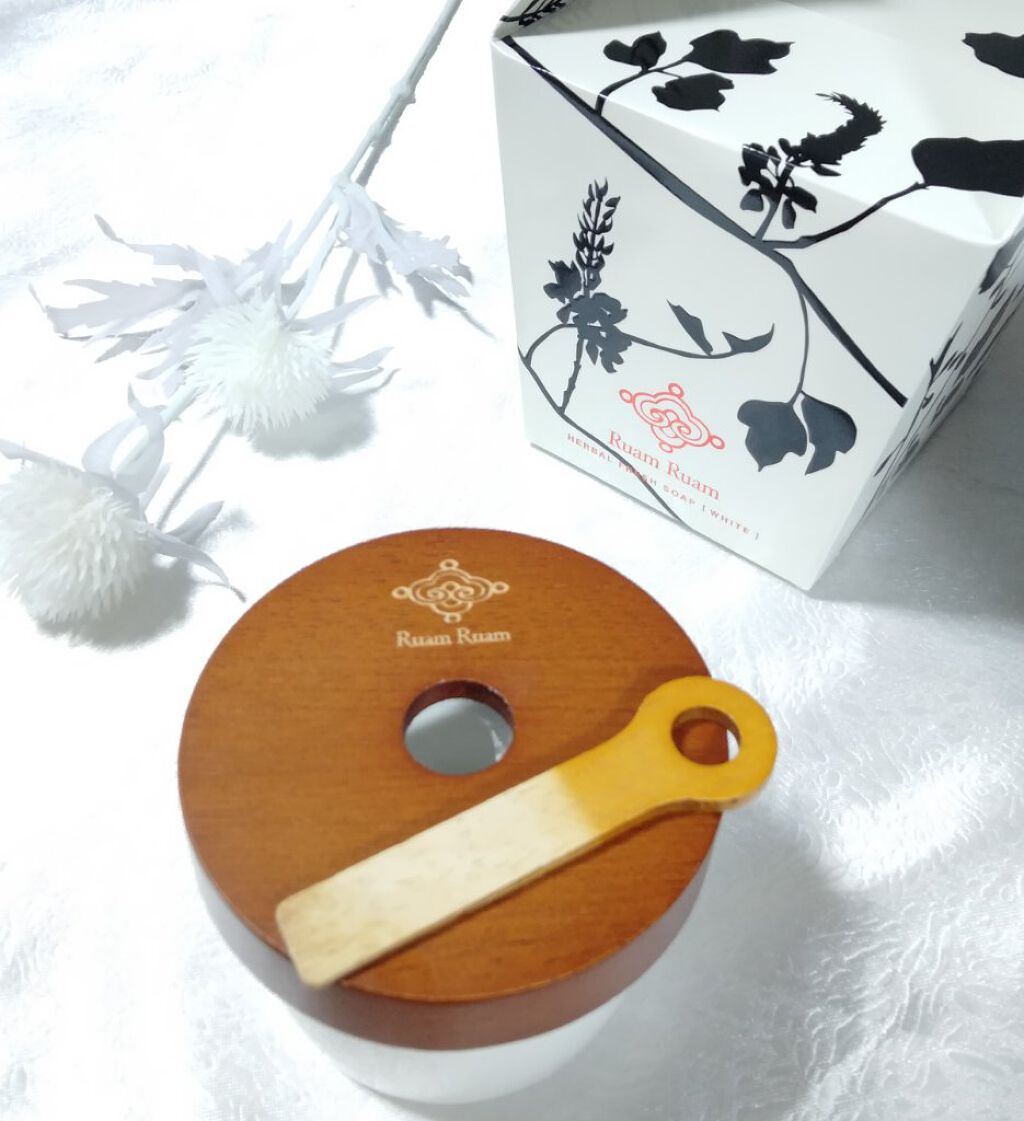 生せっけん ポット [ホワイト] オリジナル/Ruam Ruam/洗顔フォームを使ったクチコミ（1枚目）