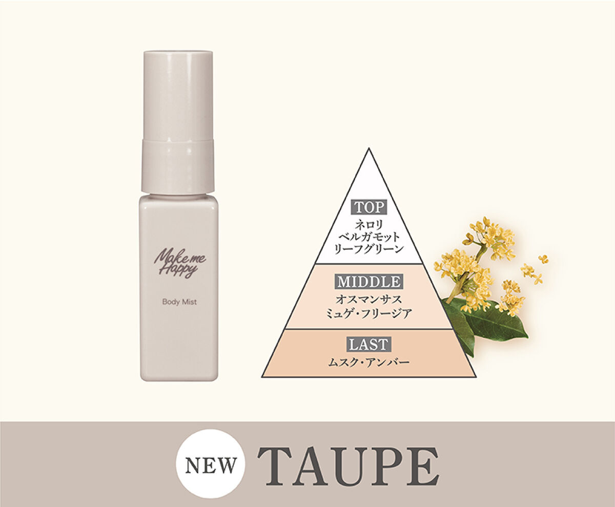 メイクミーハッピー ボディミスト TAUPE/キャンメイク/香水を使ったクチコミ（3枚目）