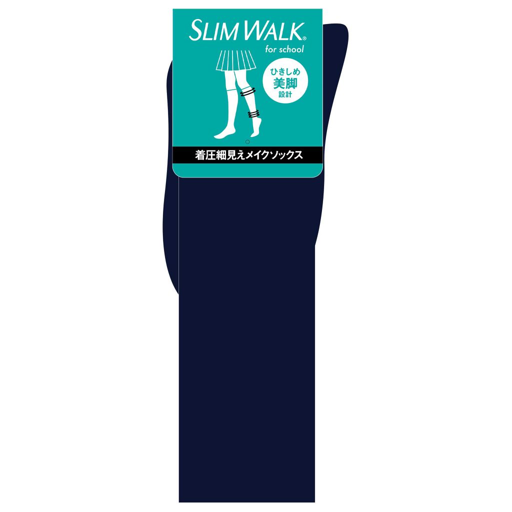 for school 着圧細見えメイクソックス ネイビー(22～24㎝)