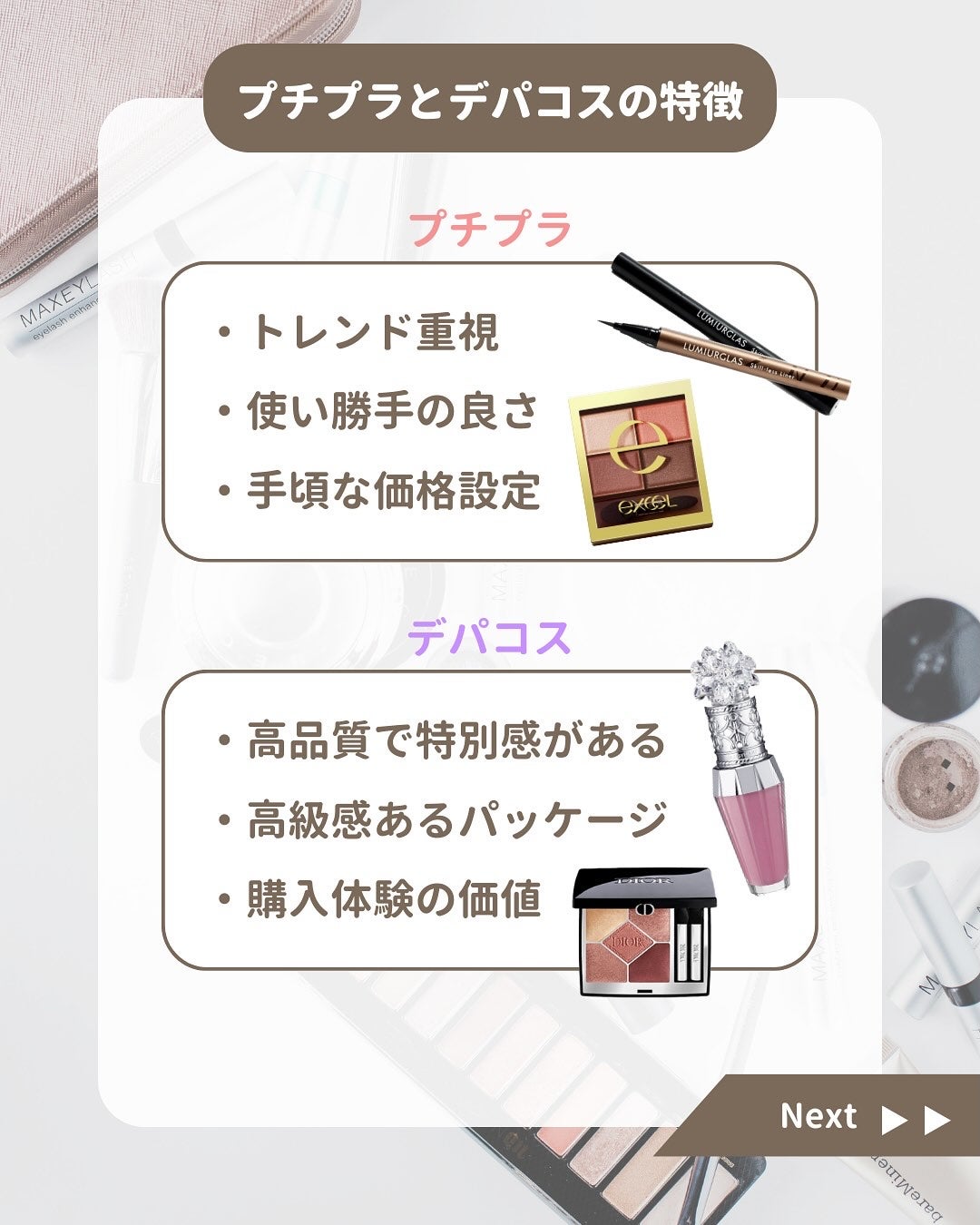 みぃ¦知識0から垢抜けるメイク術 on LIPS 「分からないことがあればコメントしてね👌🏻´-デパコスってなん..」(4枚目)