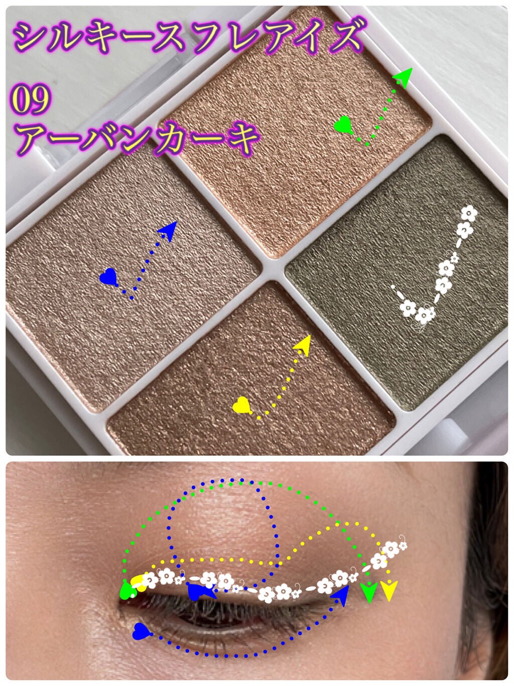 シルキースフレアイズ/キャンメイク/アイシャドウパレットを使ったクチコミ(3枚目)