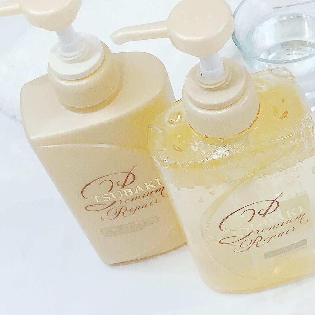 プレミアムリペア シャンプー／ヘアコンディショナー コンディショナー 490ml/TSUBAKI/市販シャンプーを使ったクチコミ（2枚目）