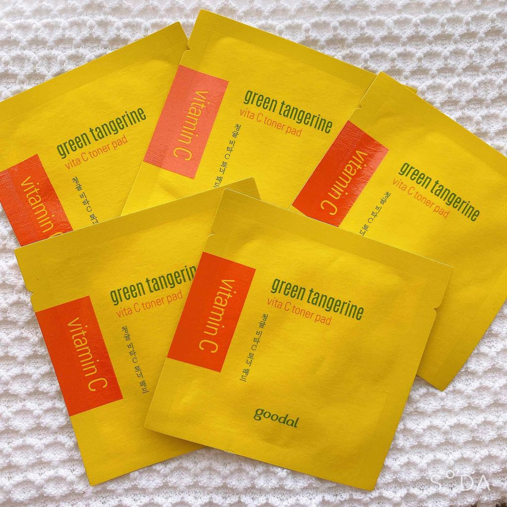 グリーンタンジェリン ビタCダークスポットケアパッド/goodal/トナーパッドを使ったクチコミ(2枚目)