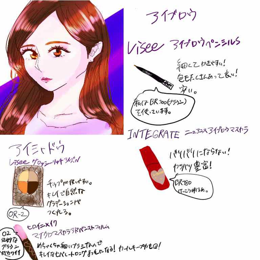 ニュアンスアイブローマスカラ/インテグレート/眉マスカラを使ったクチコミ(3枚目)