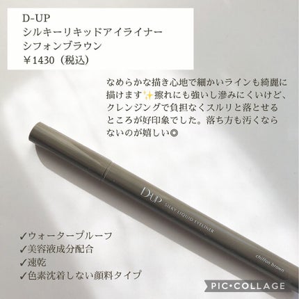 シルキーリキッドアイライナーWP/D-UP/リキッドアイライナーを使ったクチコミ(2枚目)