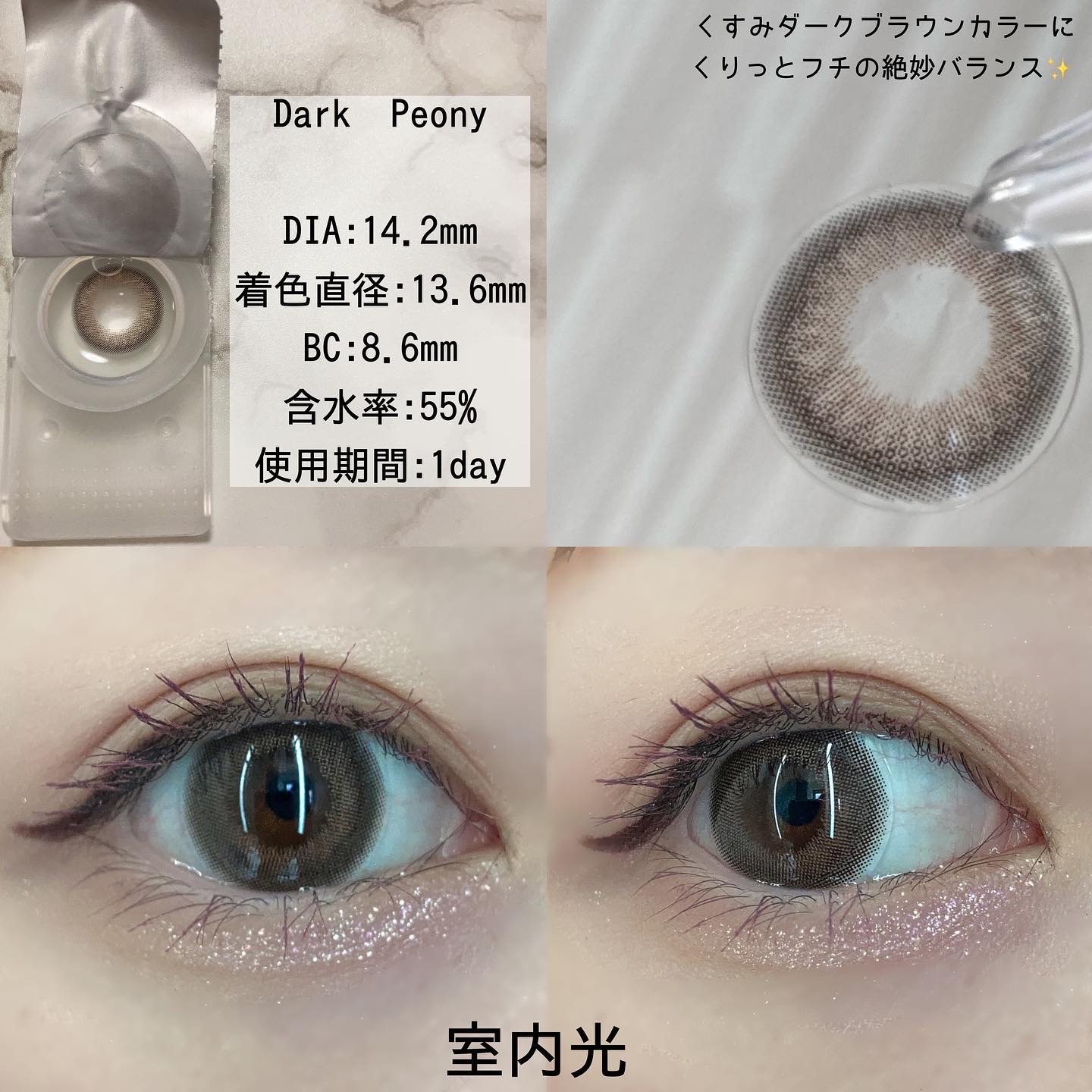 MOLAK 1day ダークピオニー/MOLAK/ワンデー（１DAY）カラコンを使ったクチコミ（2枚目）