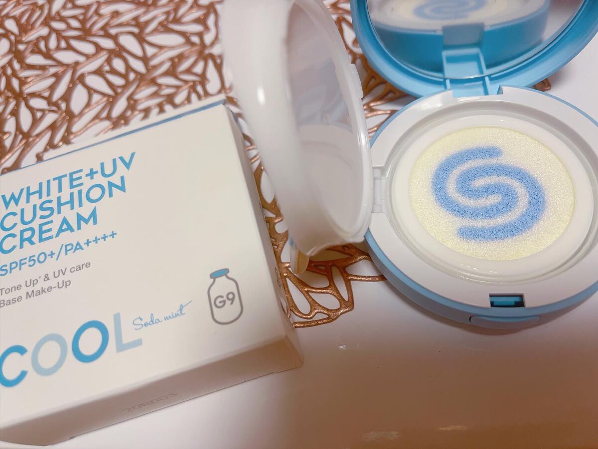 WHITE +UV CUSHION CREAM #COOL/G9SKIN/日焼け止めクリームを使ったクチコミ(3枚目)
