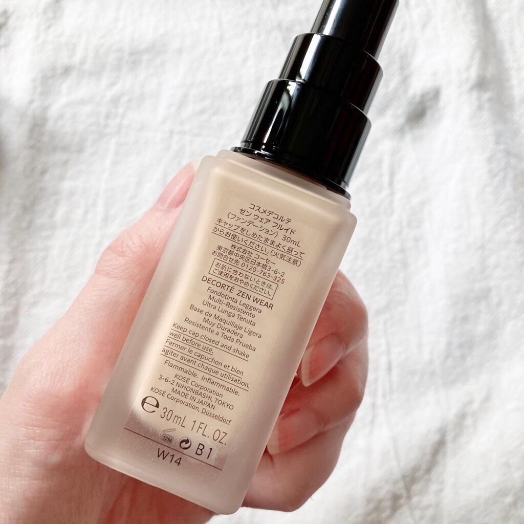 ゼン ウェア フルイド W14/DECORTÉ/リキッドファンデーションを使ったクチコミ（2枚目）