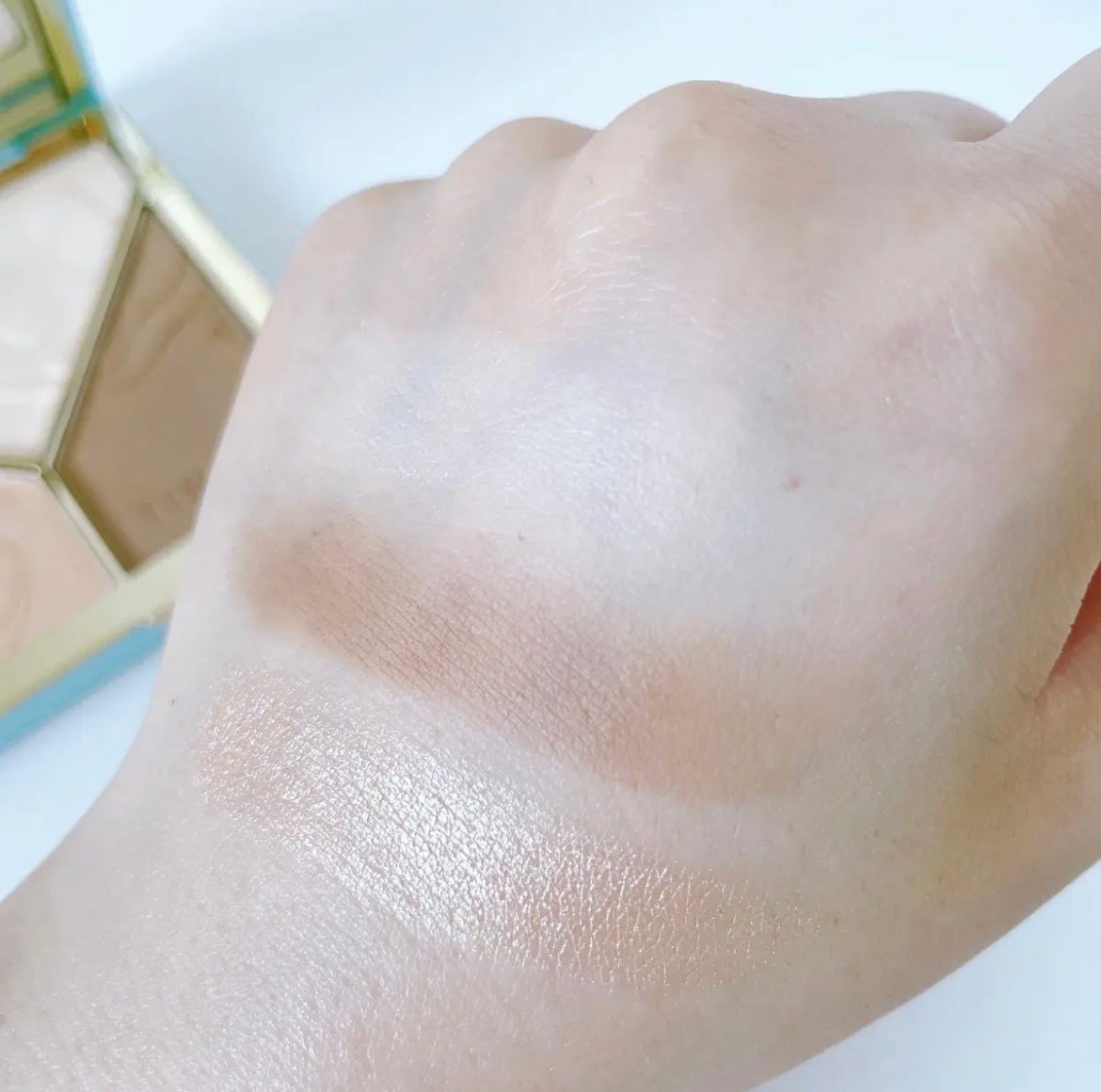 ハイライトシェーディングパレット/TIMAGE/パウダーハイライトを使ったクチコミ(4枚目)