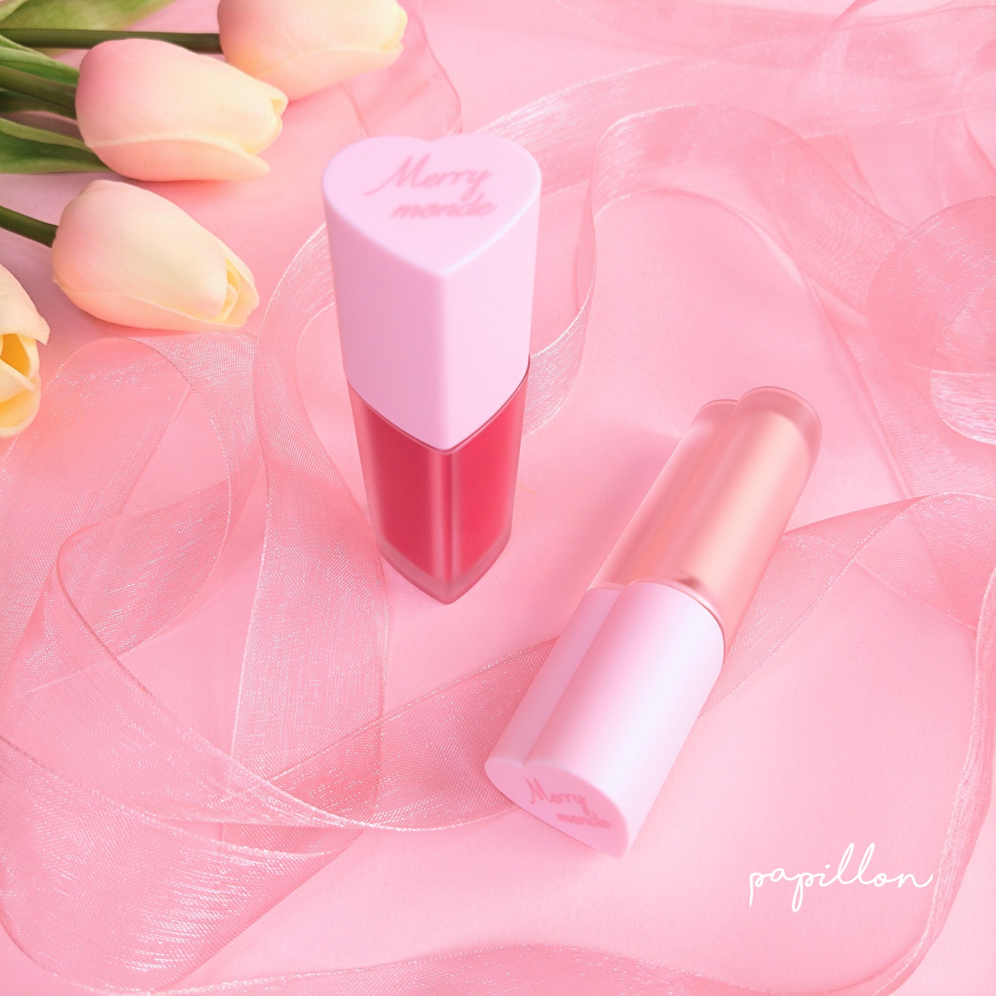 ミルクハートティントリップアンドチーク アップルミルク/Merrymonde/リップティントを使ったクチコミ（1枚目）