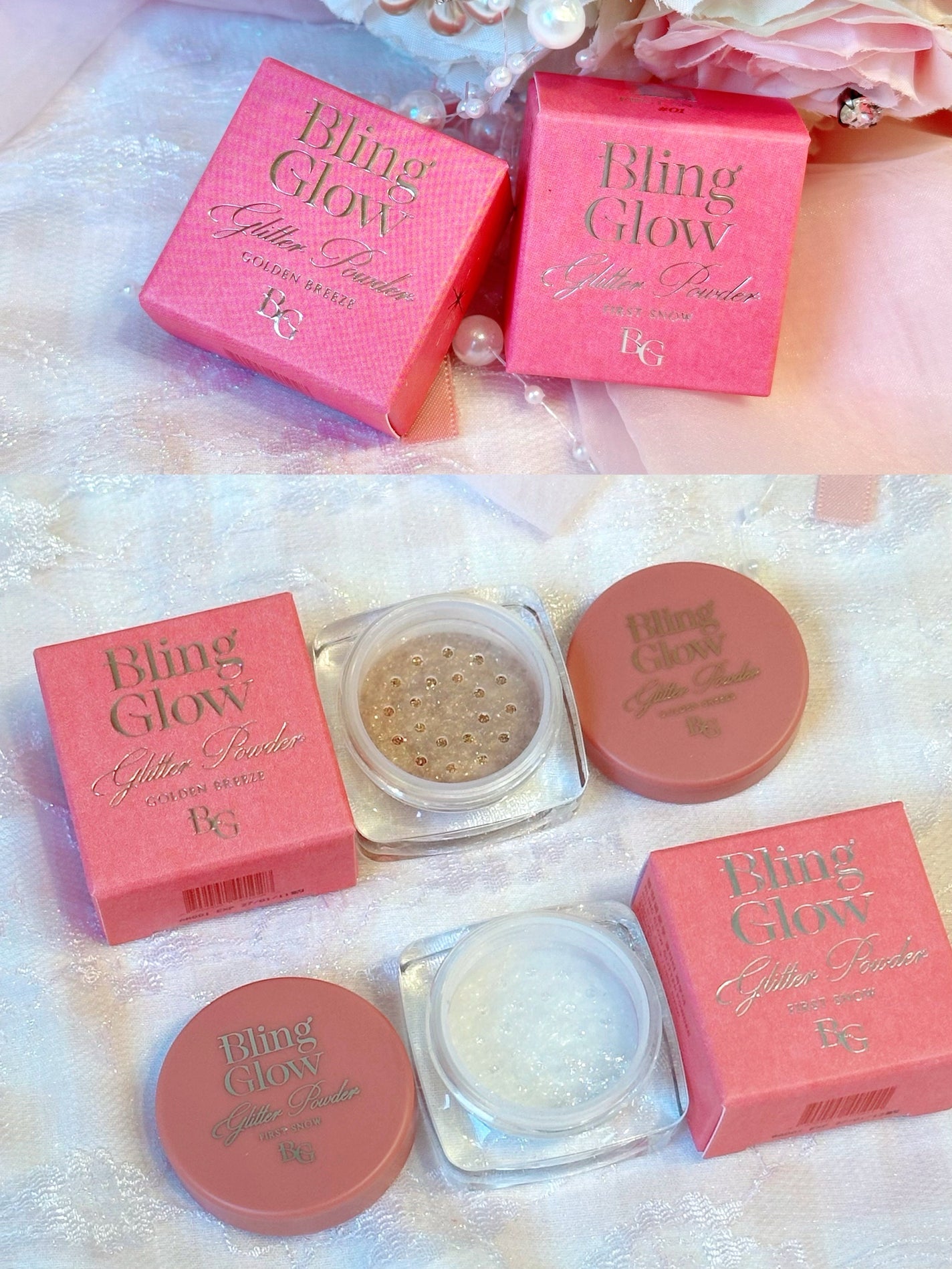 グリッターパウダー/BLING GLOW/パウダーハイライトを使ったクチコミ(2枚目)