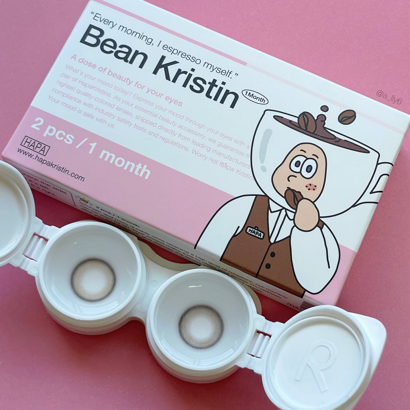 Bean Kristin 1month/Hapa kristin/1ヶ月(1MONTH)カラコンを使ったクチコミ(2枚目)