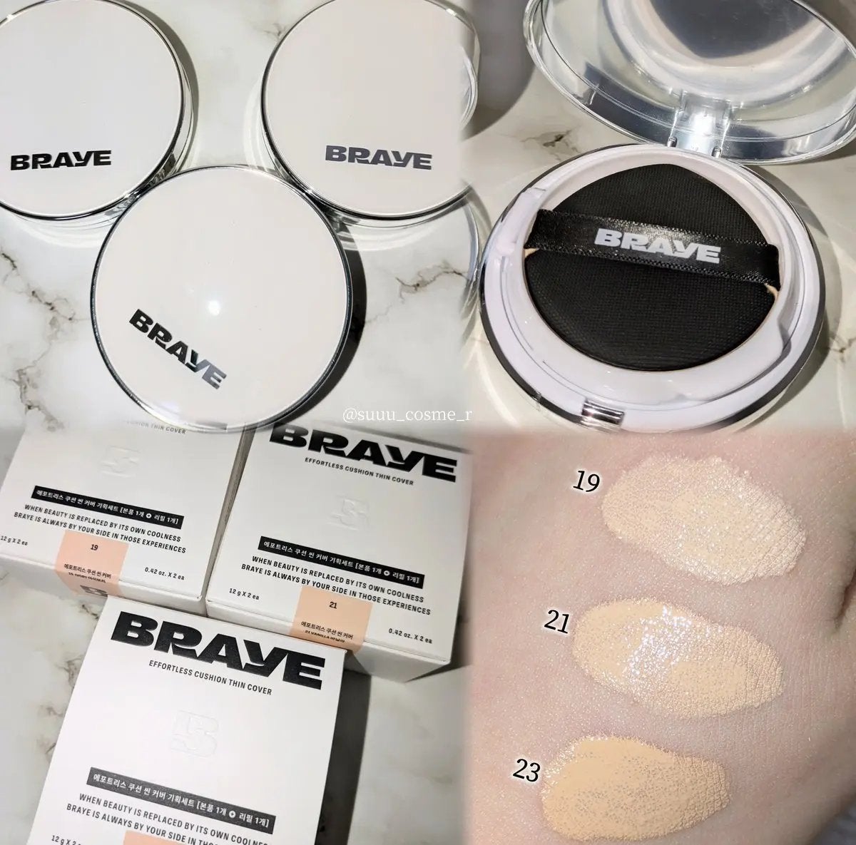 BRAYE EFFORTLESS CUSHION (3 COLORS)/BRAYE/クッションファンデーションを使ったクチコミ(1枚目)
