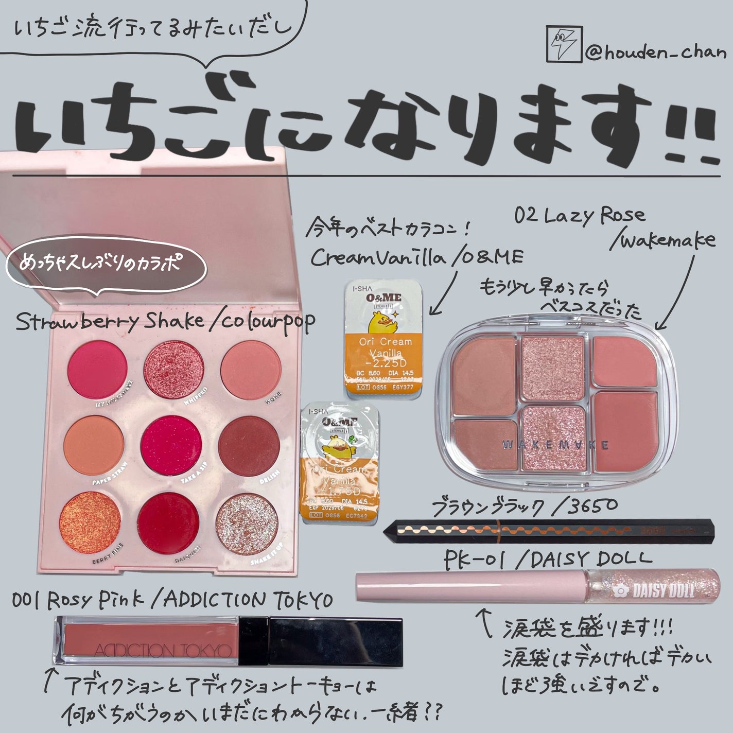 STRAWBERRY SHAKE/ColourPop/アイシャドウパレットを使ったクチコミ(2枚目)