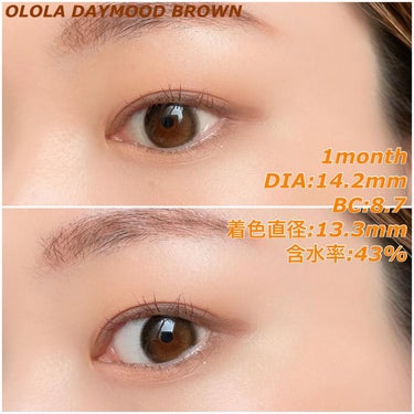 デームードブラウンマンスリー (DAYMOOD BROWN monthly)/OLOLA/１ヶ月（１MONTH）カラコンを使ったクチコミ（3枚目）