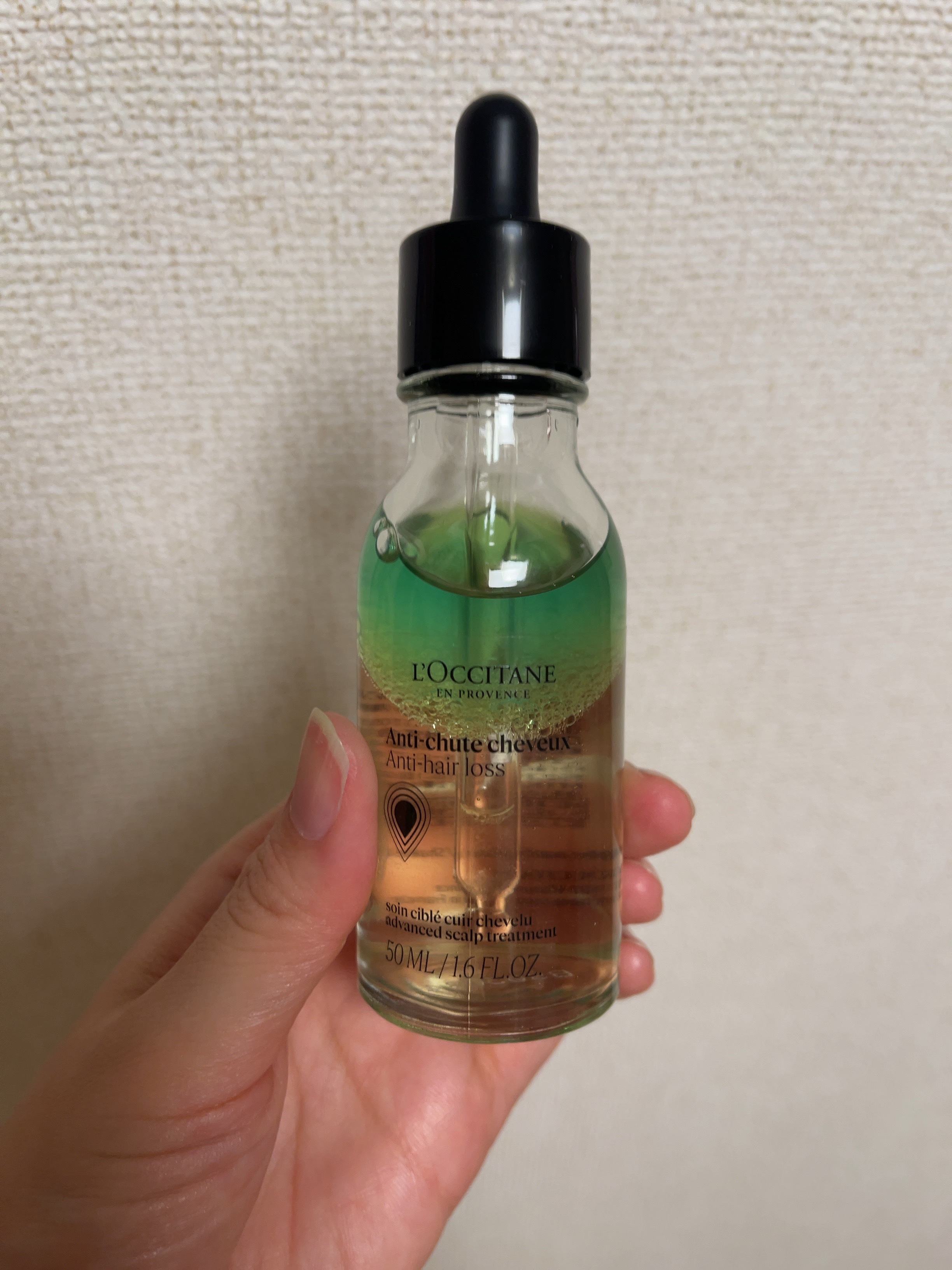 ★L'OCCITANE
薬用 メディカル アンチヘアロスセラム

2本目です。
購入のきっかけは、紫外線ダメージ＆白髪
コレを買うときに説明聞いて
あ～結果的に育毛に繋がるのね！！！ってなって。

それからは、恥も無くなり友人にも話してます