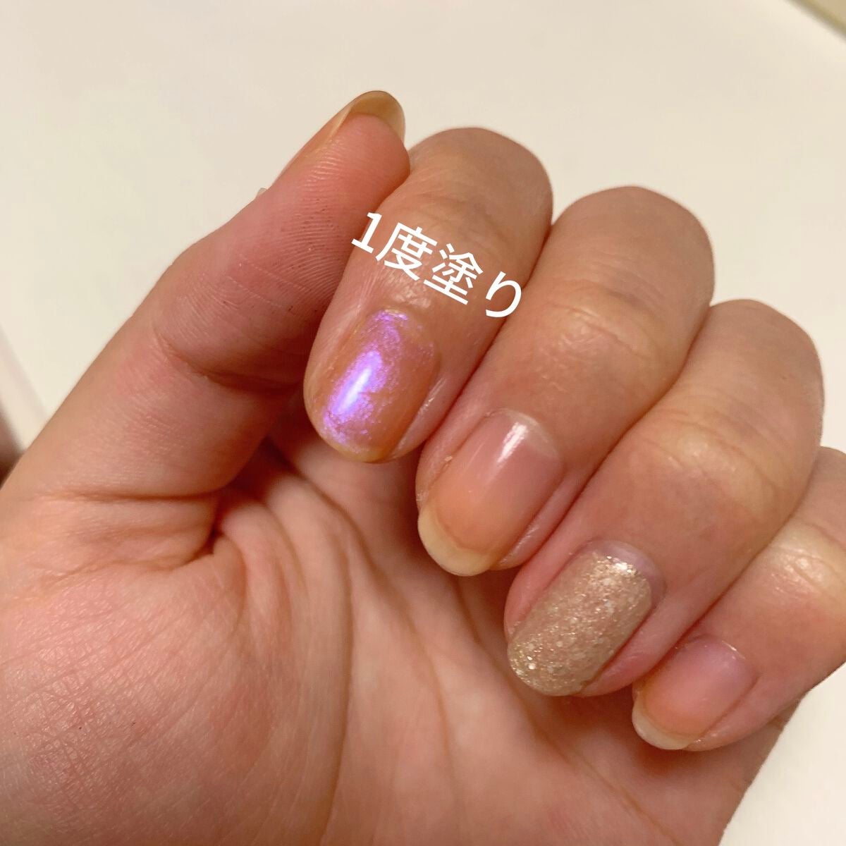 ネイルホリック Sheer pearl color/ネイルホリック/マニキュアを使ったクチコミ(1枚目)
