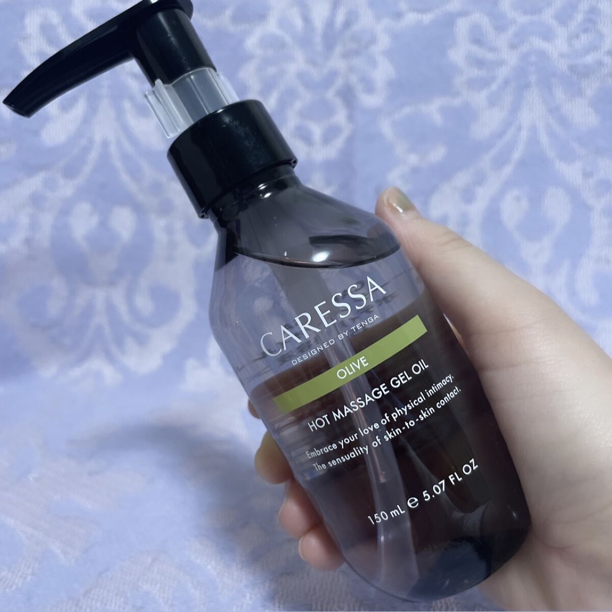 ホットマッサージ ジェルオイル（オリーブ）/CARESSA/ボディオイルを使ったクチコミ（2枚目）