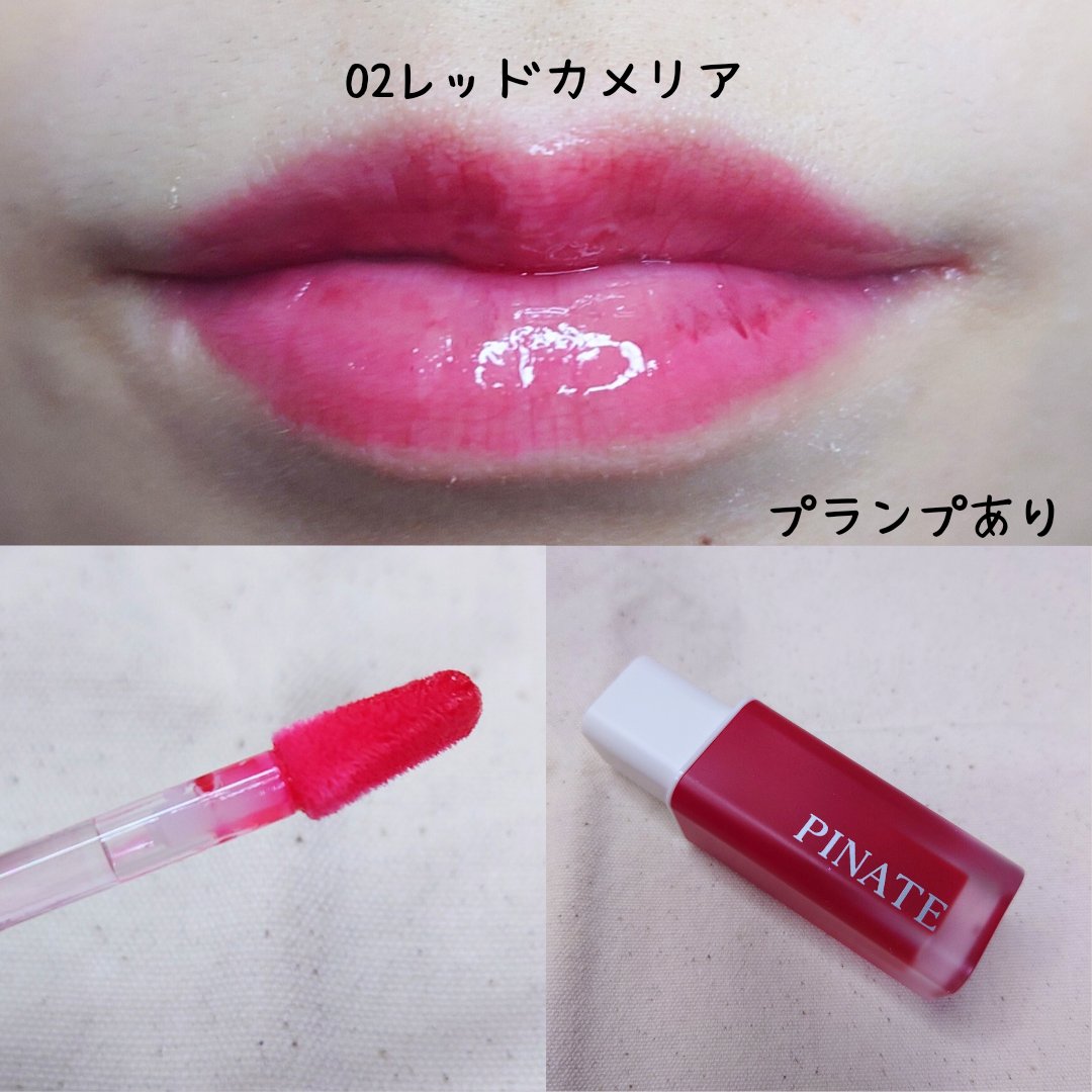 ナチュラルブルームリップオイルセラム 3色セット/PINATE/リップグロスを使ったクチコミ（3枚目）