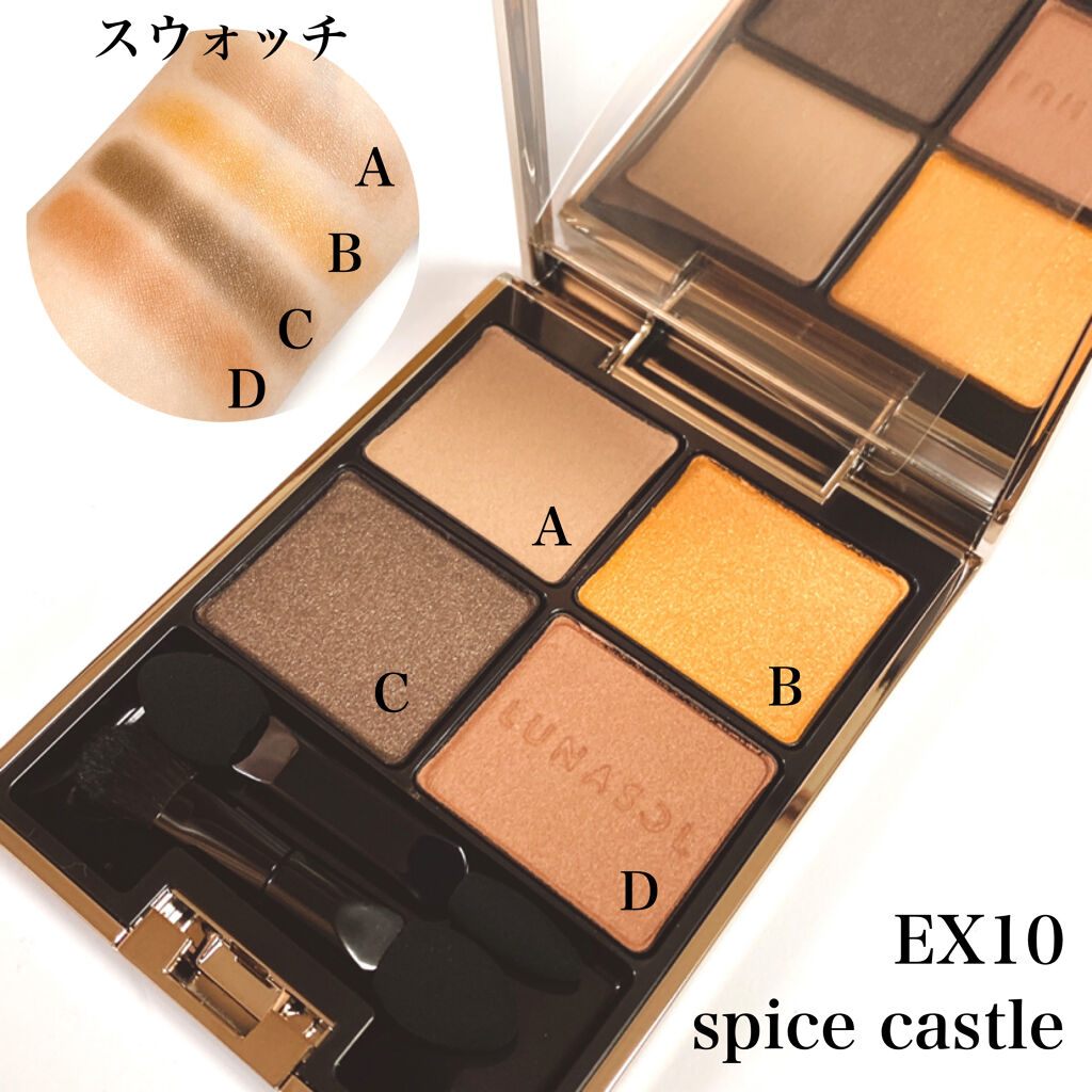 アイカラーレーション EX10 Spice Castle（限定発売）/LUNASOL/アイシャドウパレットを使ったクチコミ（2枚目）