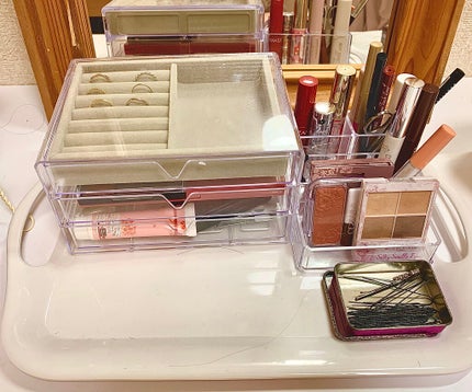 3段式クリアーケース/DAISO/その他化粧小物を使ったクチコミ(3枚目)