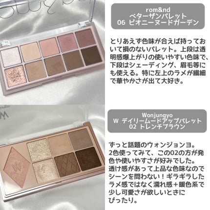 ウォンジョンヨ W デイリームードアップパレット /Wonjungyo/アイシャドウパレットを使ったクチコミ(3枚目)