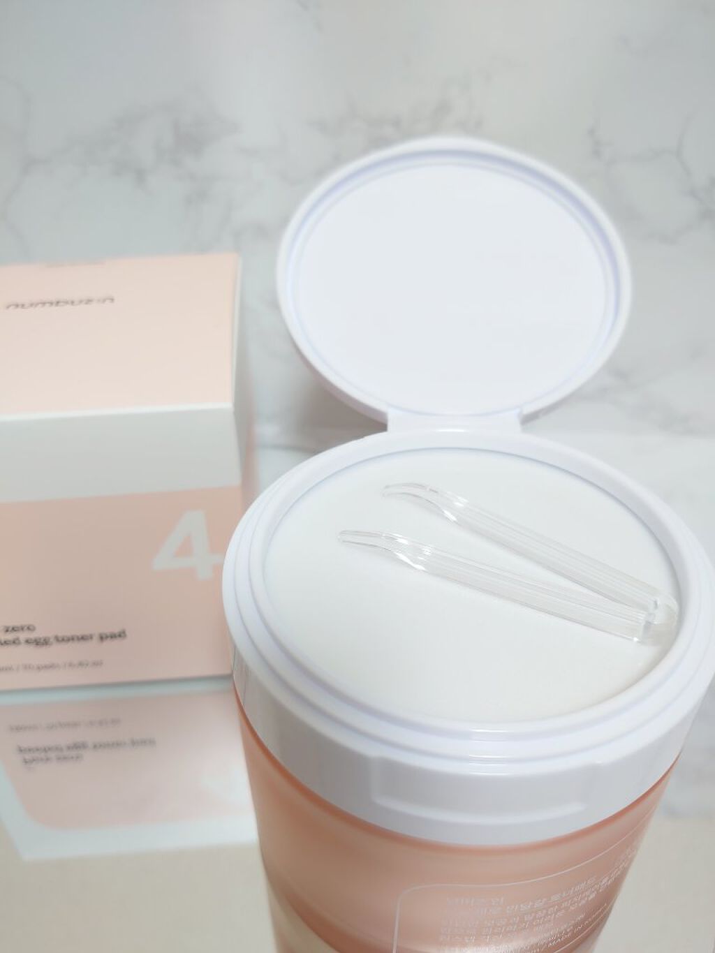 4番 毛穴ゼロたまご肌トナーパッド/numbuzin/トナーパッドを使ったクチコミ（2枚目）