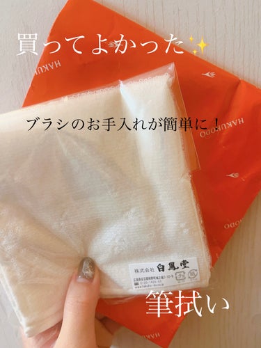 白鳳堂 筆ぬぐいのクチコミ「買ってよかったメイクツール✨️
白鳳堂 筆ぬぐい🧹
────────────

メイクブラシは.....」（1枚目）