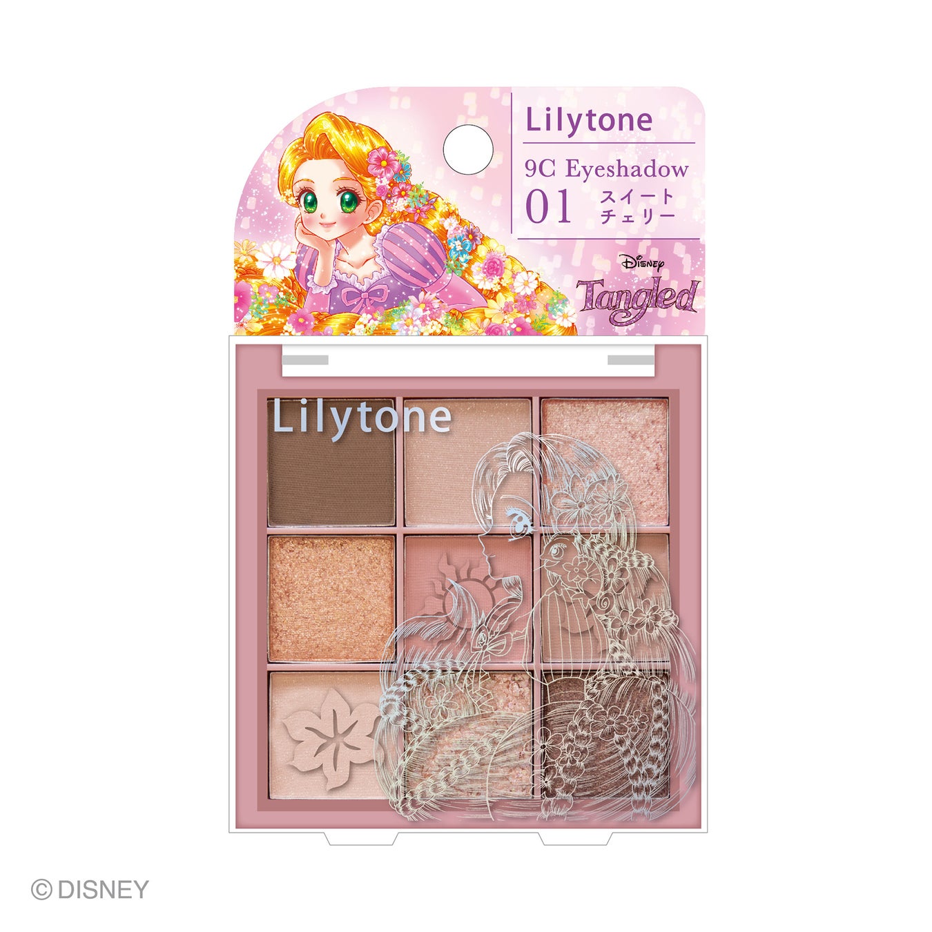 Lilytone 9色アイシャドウ 01 スイートチェリー