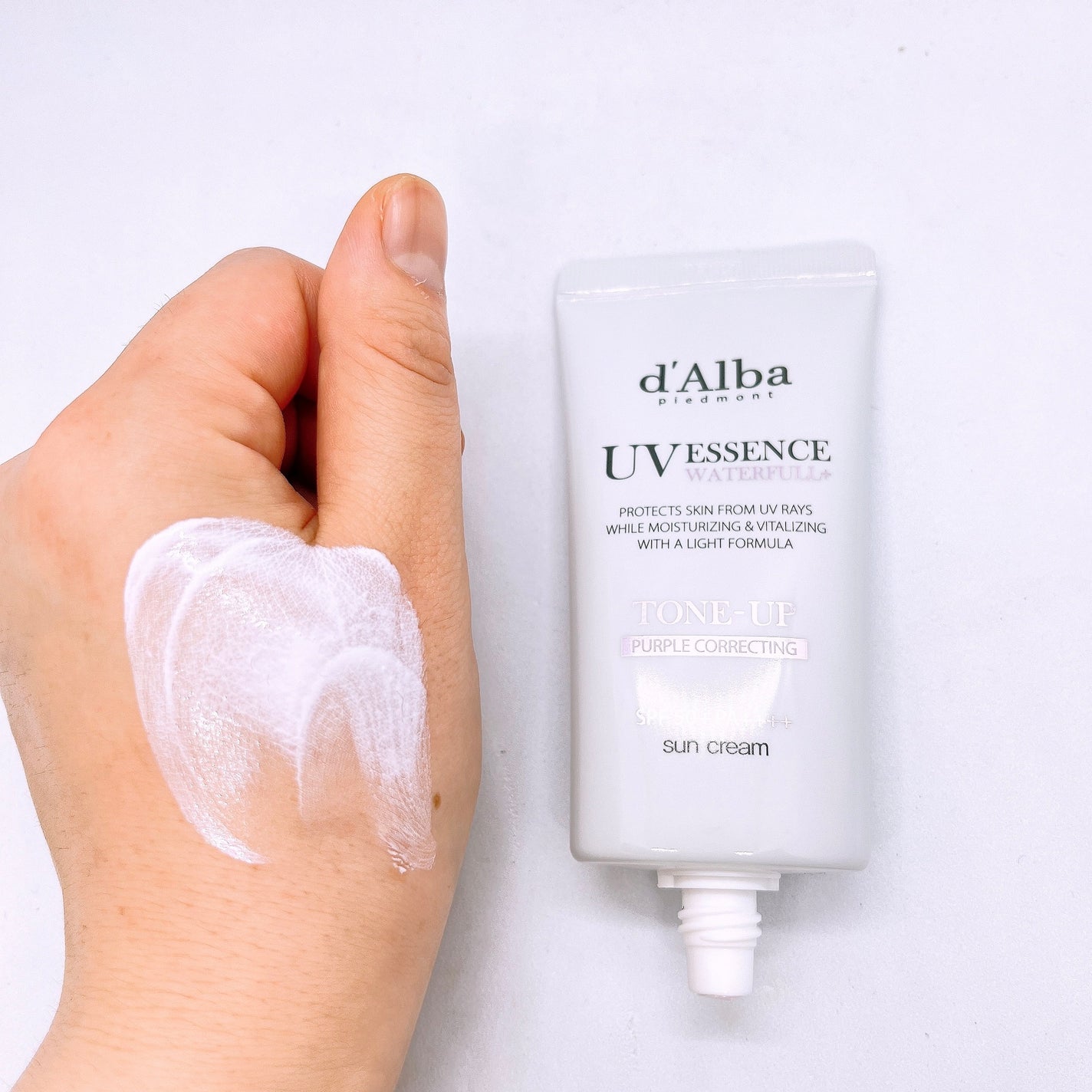 ダルバ ウォータフル トーンアップ サンクリーム(パープル)/ダルバ/日焼け止めクリームを使ったクチコミ(3枚目)