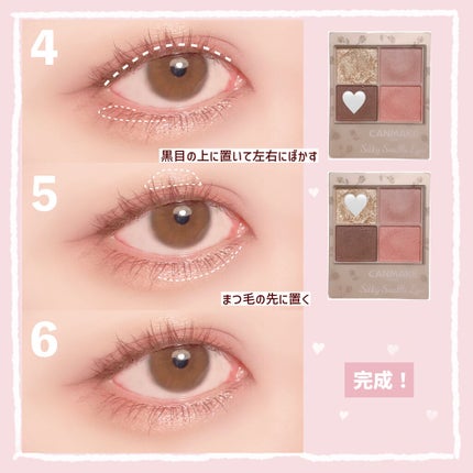 シルキースフレアイズ(マットタイプ)/キャンメイク/アイシャドウパレットを使ったクチコミ(4枚目)