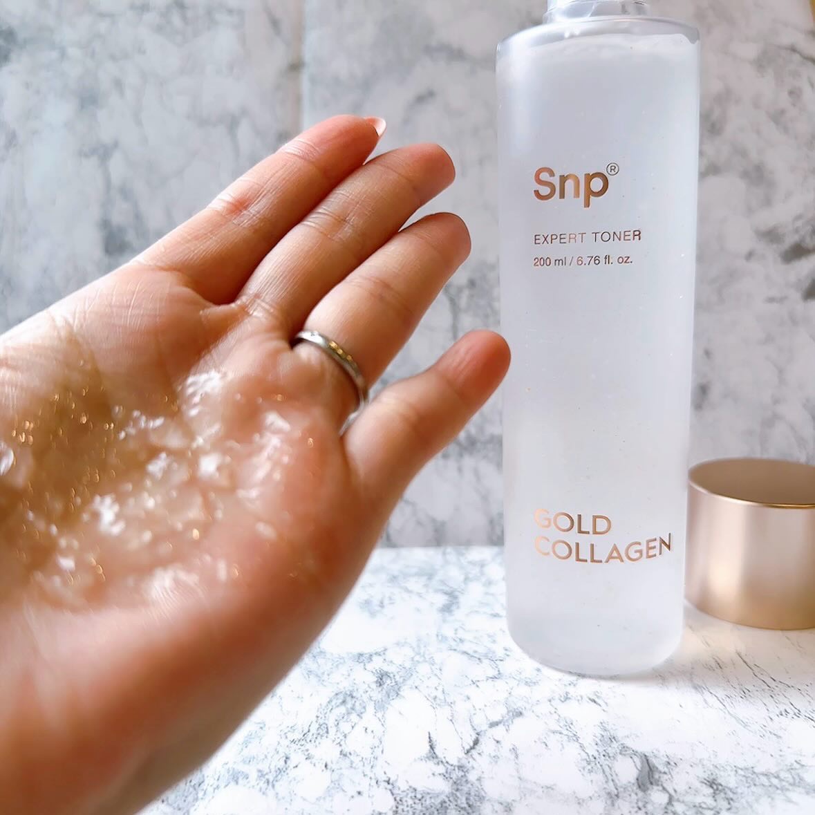 ゴールドコラーゲンエキスパートトナー/SNP/化粧水を使ったクチコミ（3枚目）