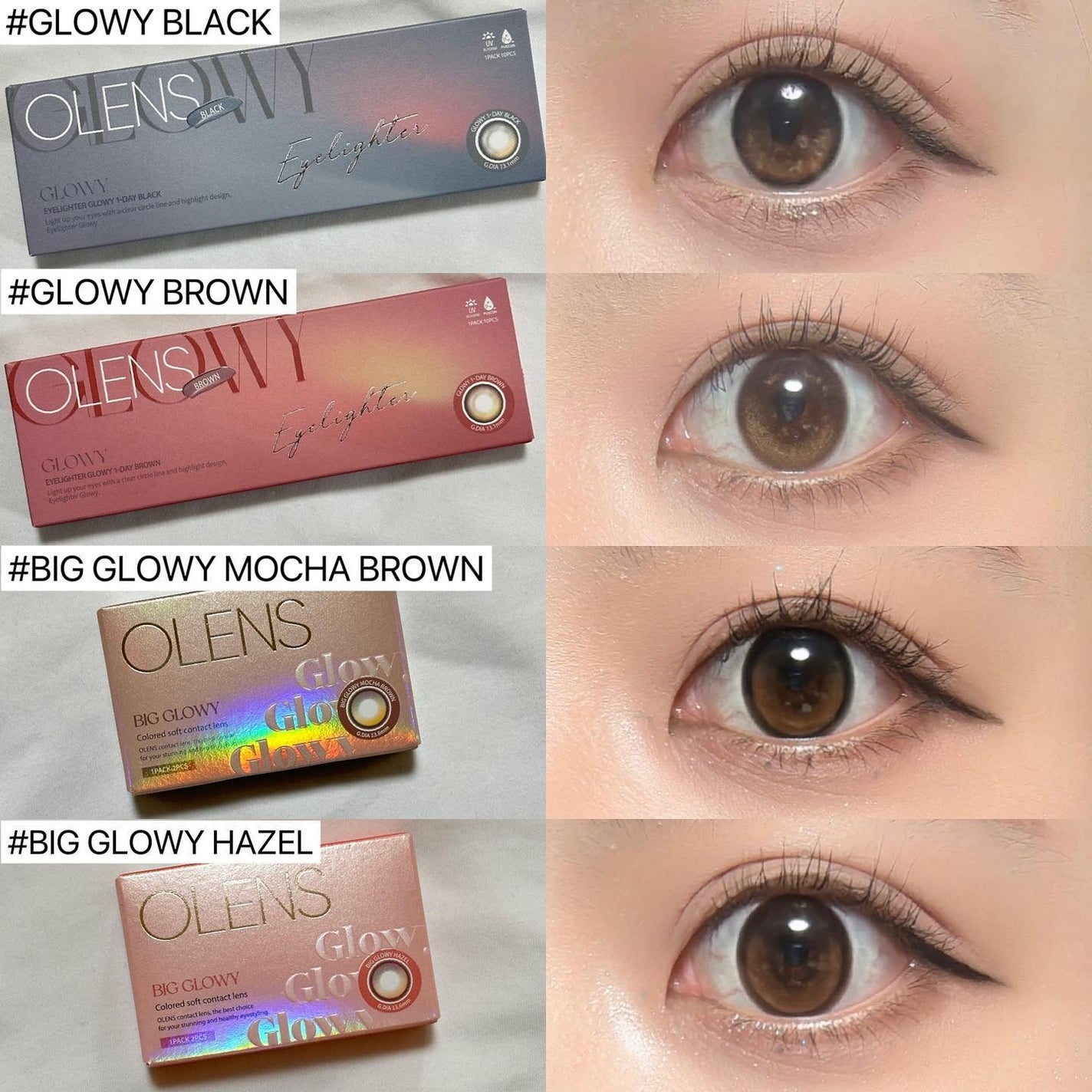 Glowy 1day/OLENS/ワンデー(1DAY)カラコンを使ったクチコミ(2枚目)