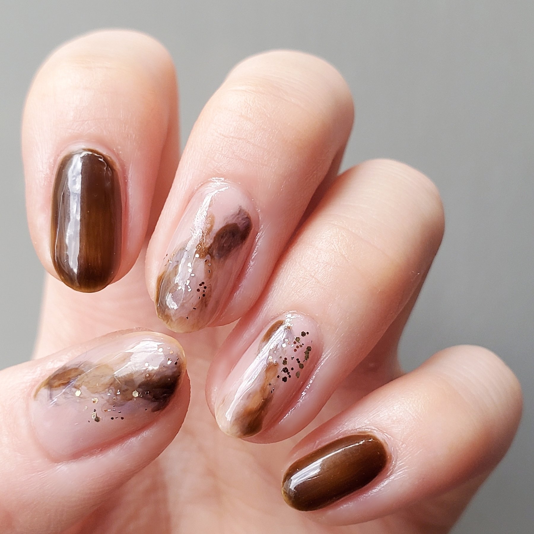 TONE DROP ネイルポリッシュ 021 Pu’er Tea/D-UP/マニキュアを使ったクチコミ（2枚目）