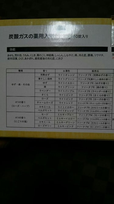 カインズ 炭酸ガスの薬用入浴剤のクチコミ「❇炭酸ガスの薬用入浴剤❇
40g×60錠入り❗❗￥1180(税込み)❗14種類の香り❗
株式会.....」（2枚目）