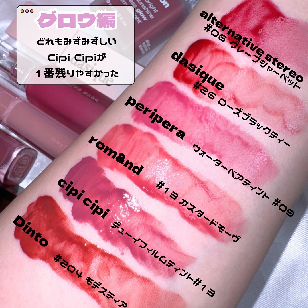 リップポーション アクアグロー 06 グレープシャーベット/alternativestereo/リップグロスを使ったクチコミ（3枚目）