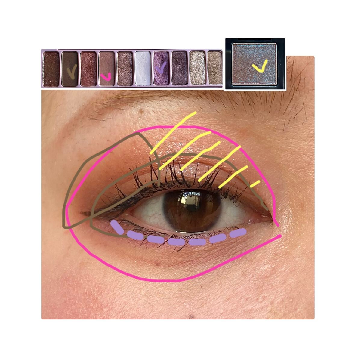 プレイカラー アイシャドウ/ETUDE/アイシャドウパレットを使ったクチコミ(3枚目)