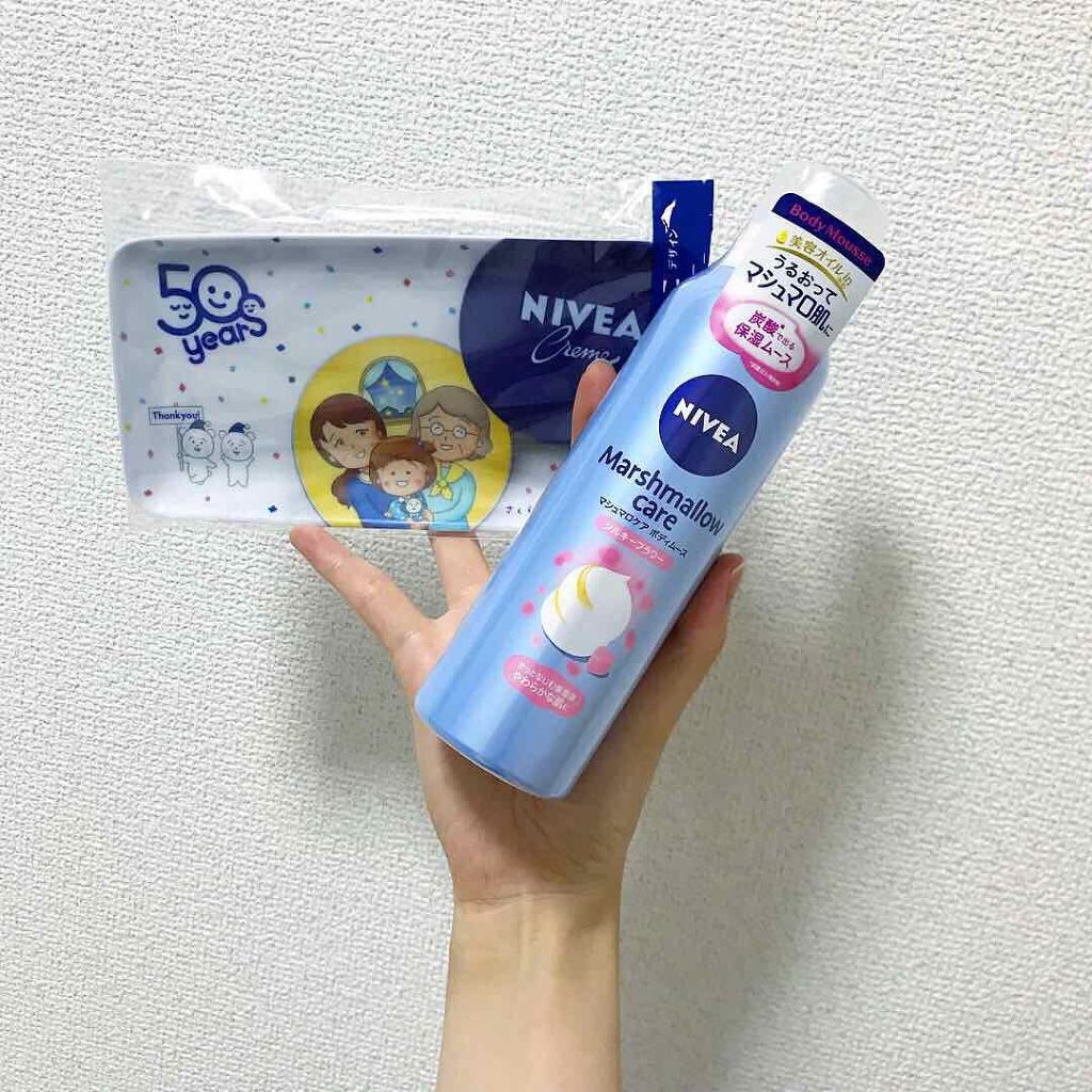 マシュマロケア ボディムース シルキーフラワー/ニベア/ボディローションを使ったクチコミ(1枚目)