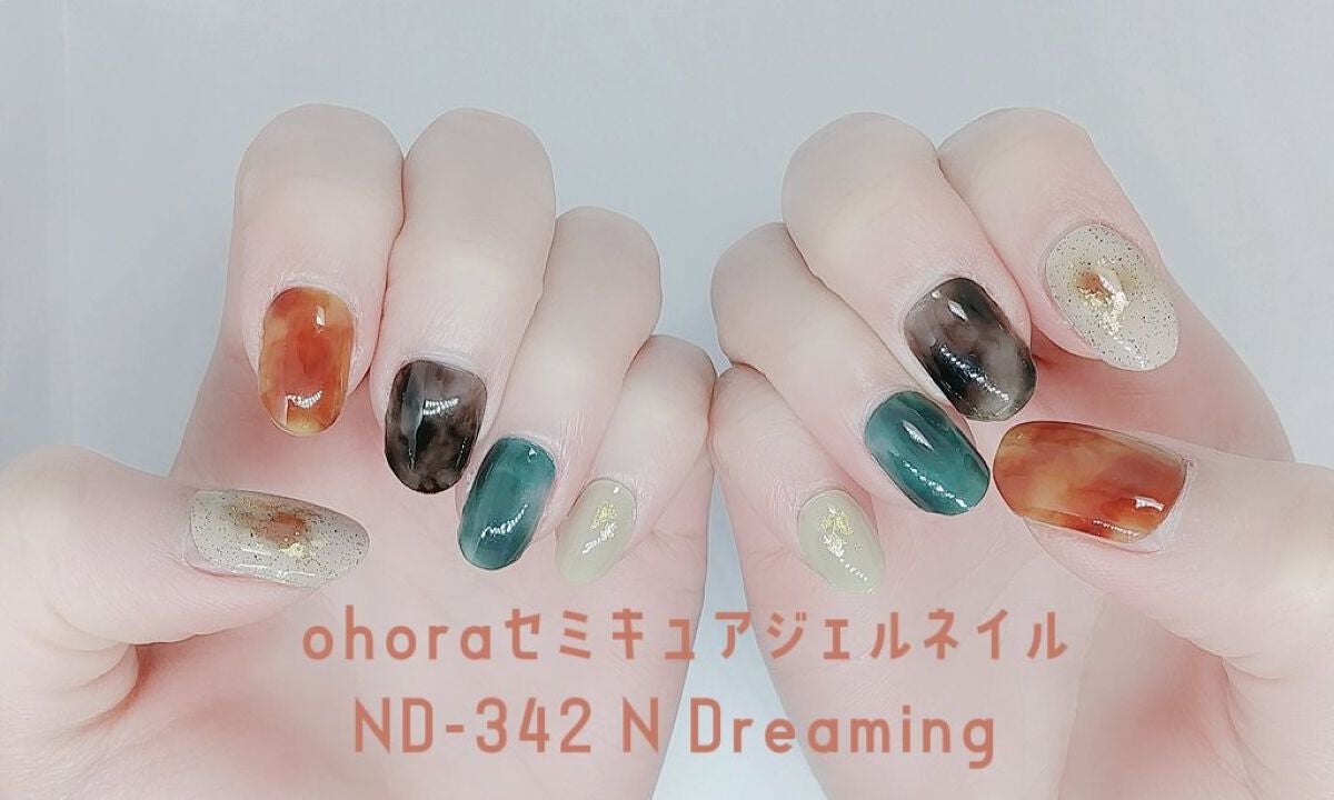 セミキュアジェルネイル(ハンド)/ohora/ネイルシールを使ったクチコミ(1枚目)