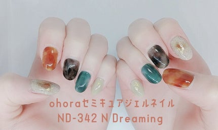 セミキュアジェルネイル(ハンド)/ohora/ネイルシールを使ったクチコミ(1枚目)